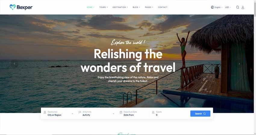 Bexper-Travel & Tour Booking WordPress Theme