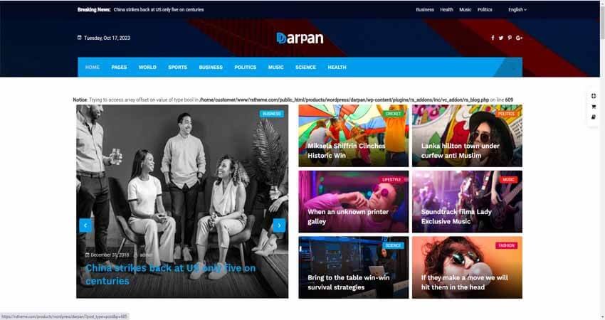 Darpan- News Portal WordPress Theme