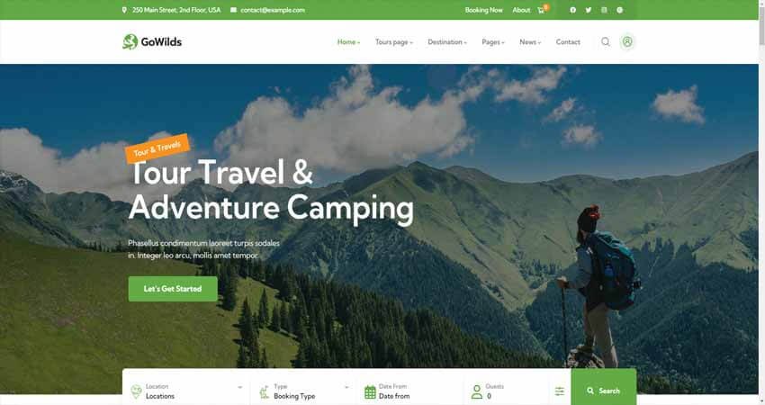 Gowilds- Travel and Tour Booking WordPress Theme