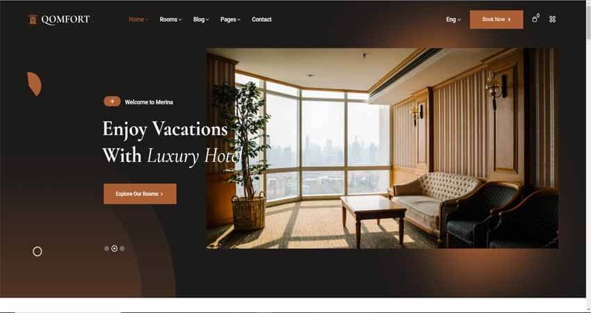 Qomfort- Hotel Booking WordPress Theme