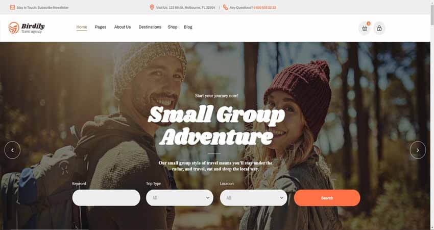 Birdly- Travel Agency and Booking Theme