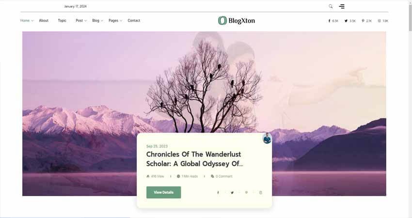 Blogxton- Modern Blog & Magazine WordPress Theme