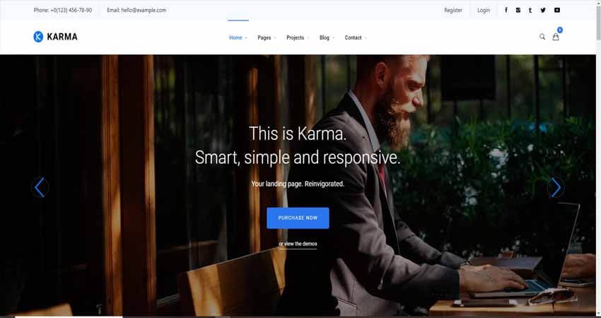 Karma- Business Elementor Theme