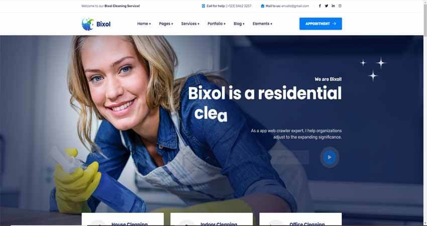 Bixol- Cleaning Service WordPress Theme