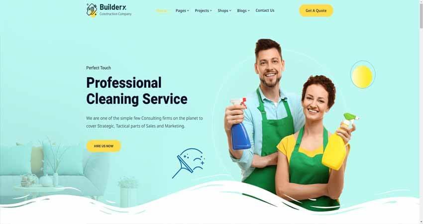 Builders- Construction & Cleaning Service WordPress Theme