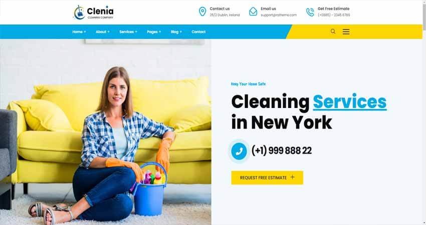 Clenia-Cleaning Service WordPress Theme