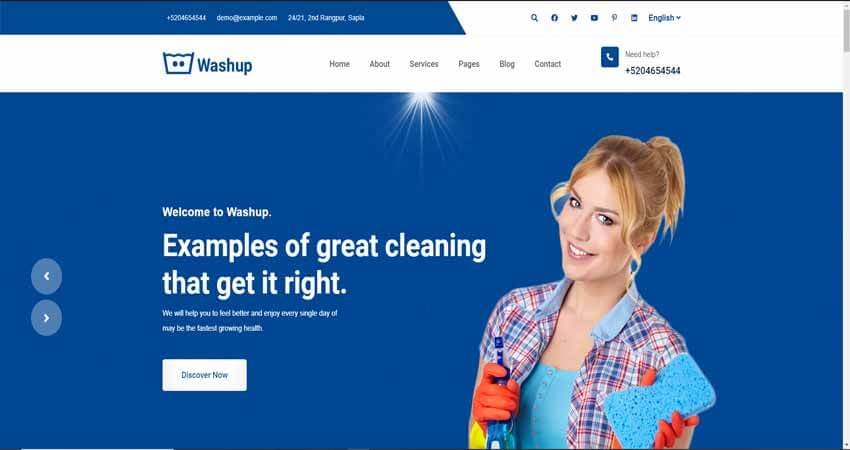 Washup- Cleaning Service WordPress Theme