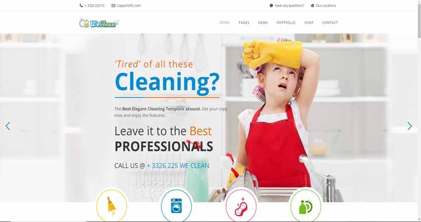 We Clean- Cleaning WordPress Theme
