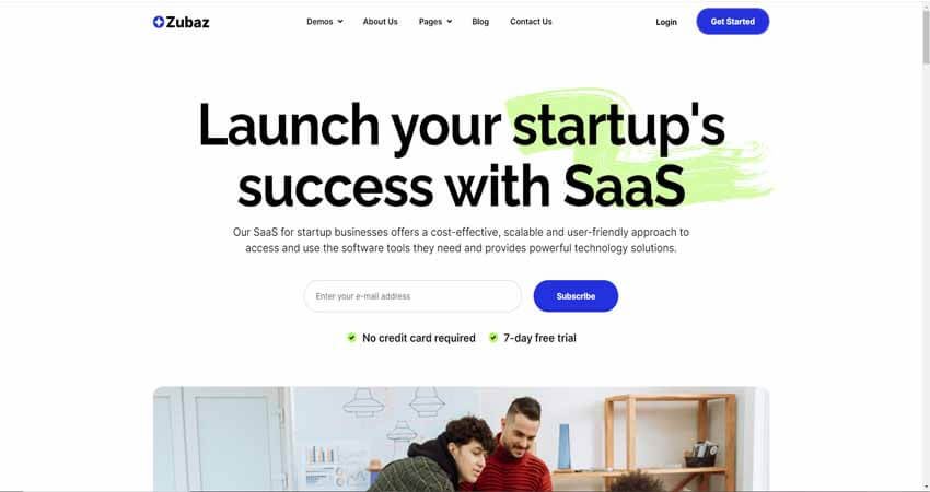 Zubaz-SaaS & Startup WordPress Theme